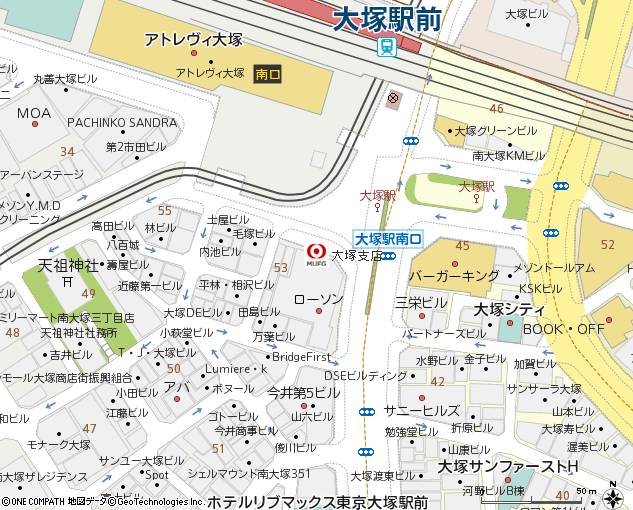 大塚支店付近の地図